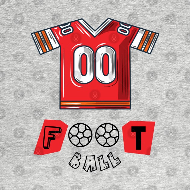 Red Football Shirt by O.M design